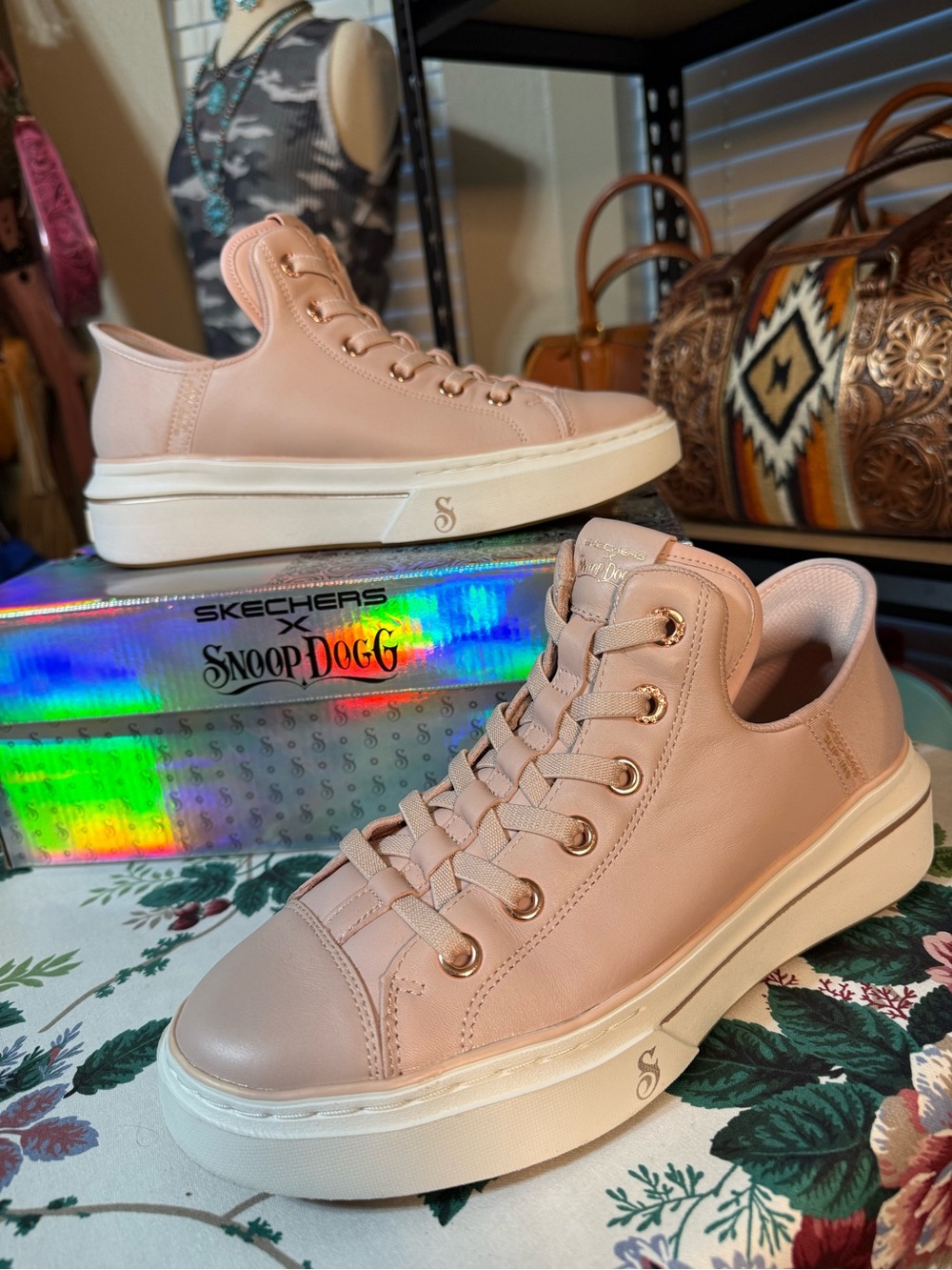 Skechers Snoop Dogg Women's Pink Platform Sneakers
